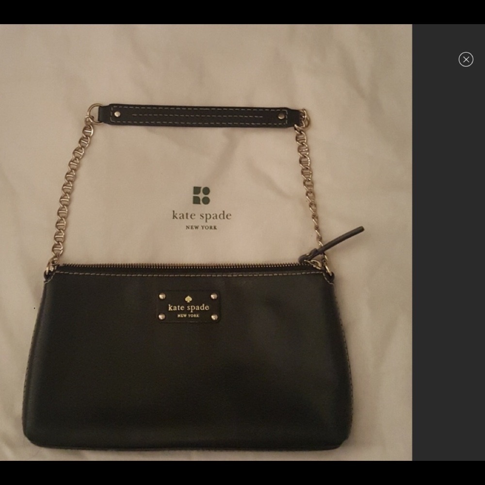 Kate Spade bag with gold chain USED ONCE.
